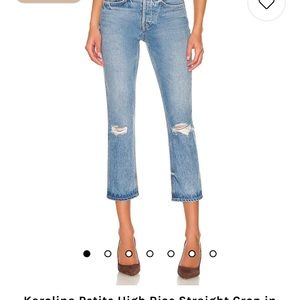 GRLFRND Karolina PETITE HIGH RISE STRAIGHT CROP IN ELLIS ISLAND